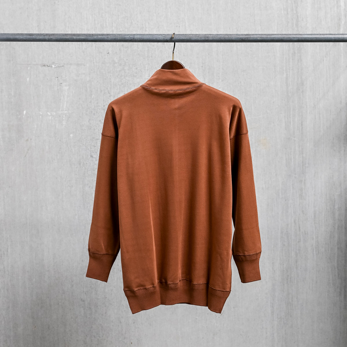 Olde Homesteader Interlock Mil Mock Neck French Brown