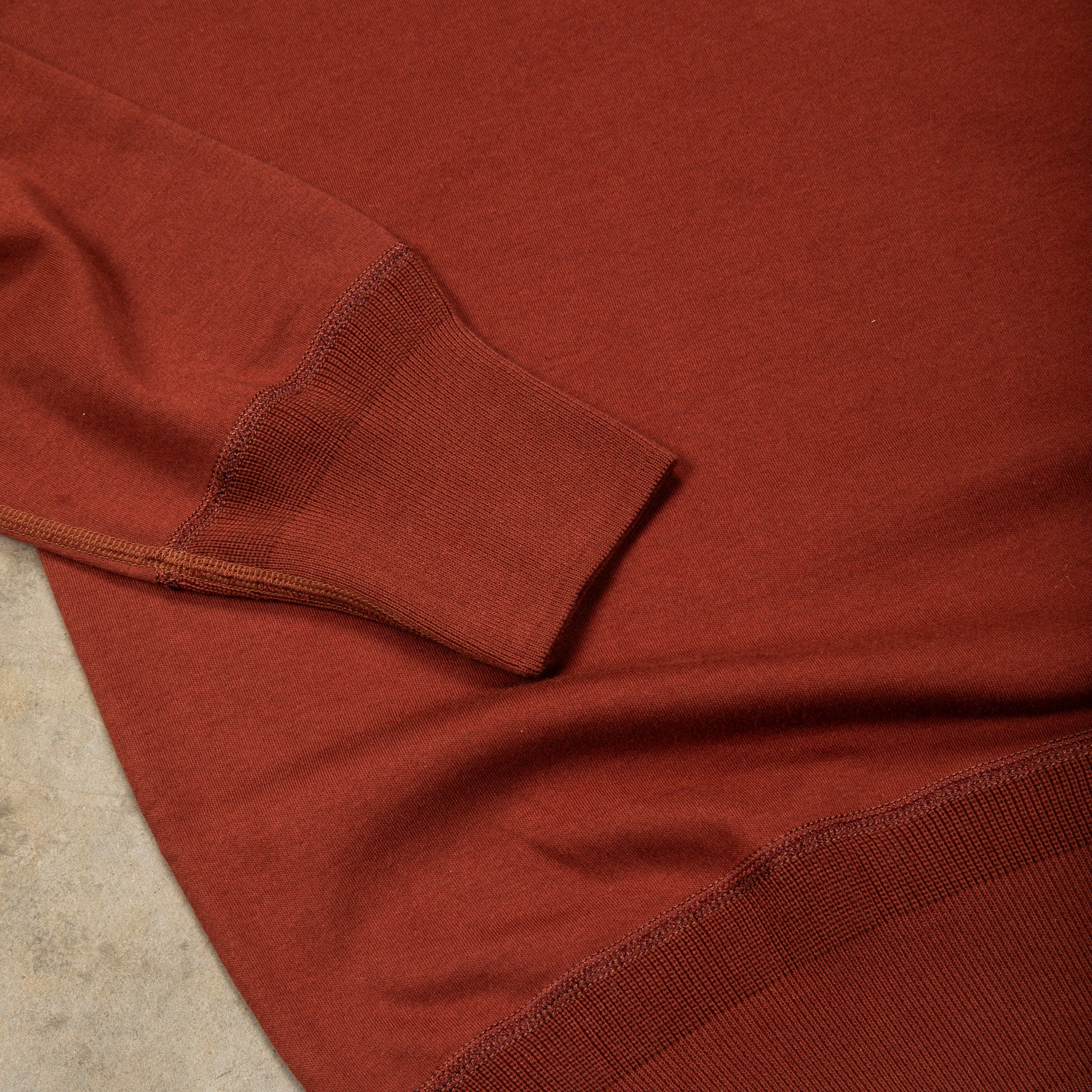 Olde Homesteader Interlock Mil Mock Neck Mahogany