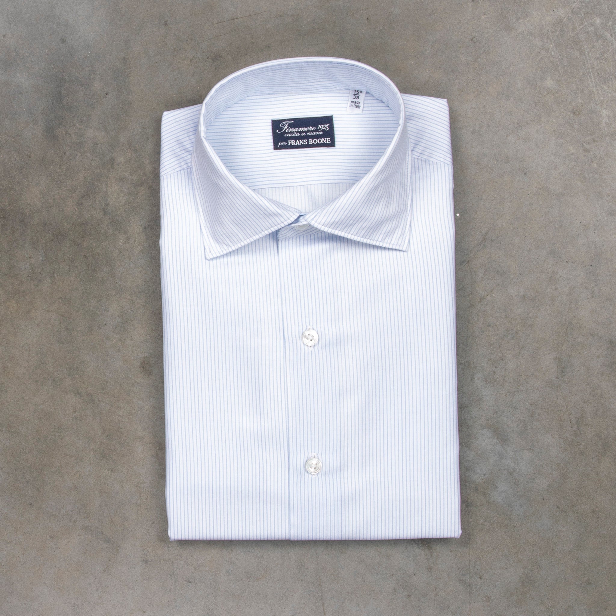 Finamore Napoli Collo Luigi Carlo Riva 180's Twill Shirt Rigati