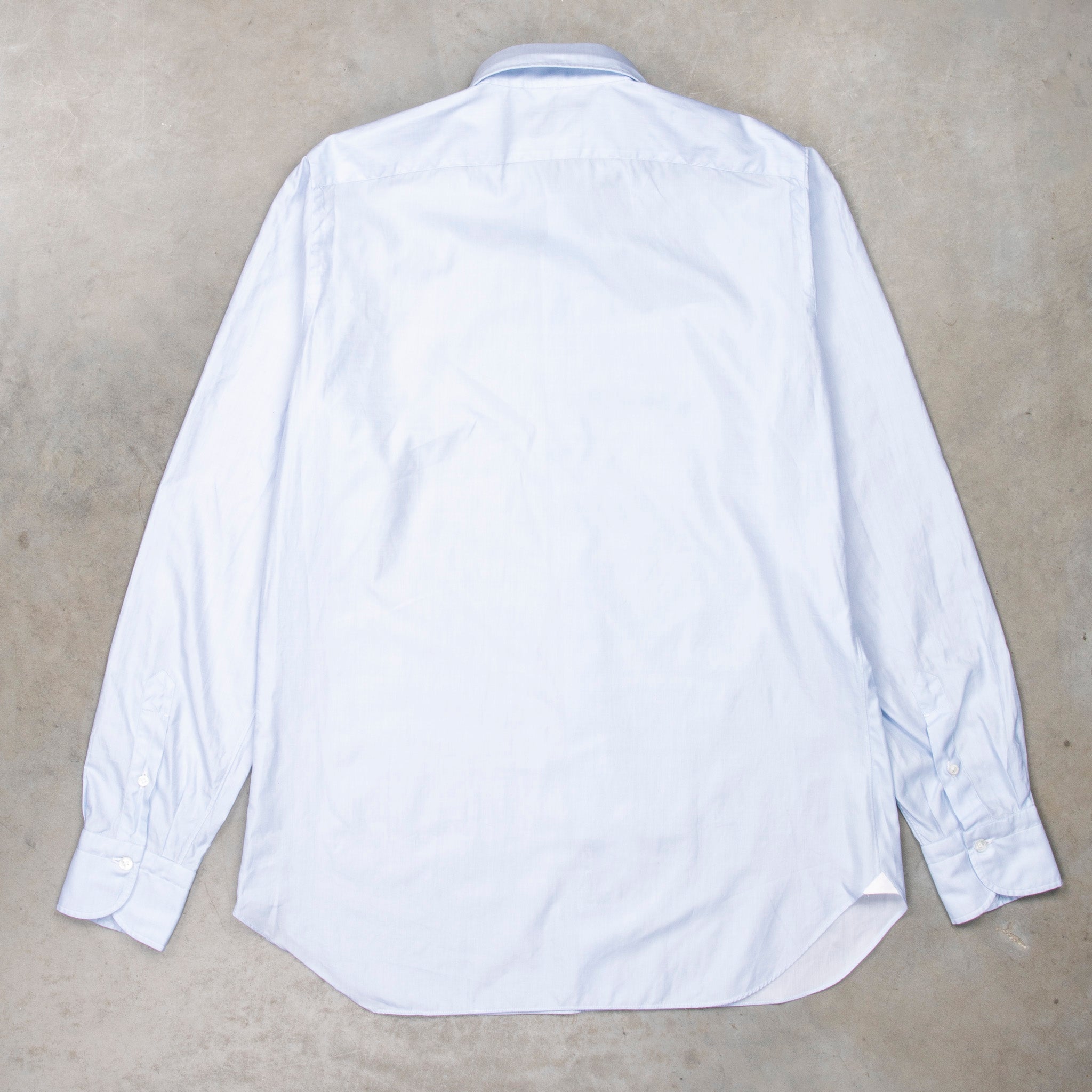 Finamore Napoli Collo Luigi Carlo Riva 180's Twill Shirt Azzurro