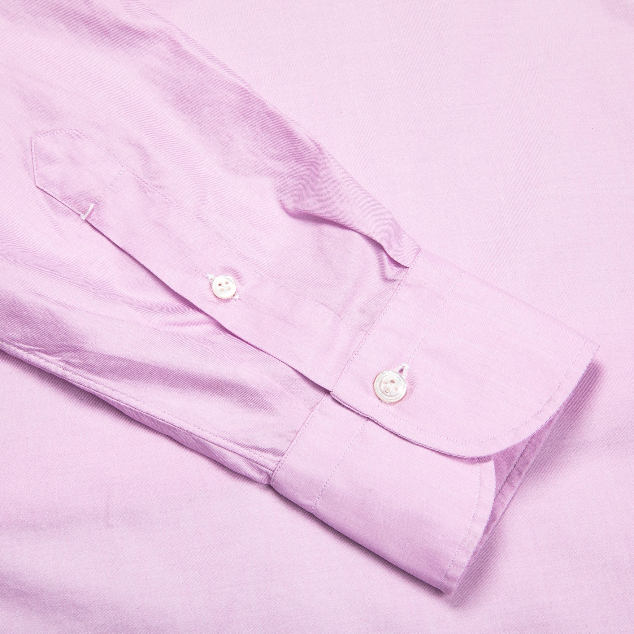 Finamore Milano Collo Luigi Carlo Riva 180&#39;s Twill Shirt Rosa Malva