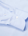 Finamore 'Traveller' Shirt Milano Fit Collar Eduardo Alumo Blue Poplin