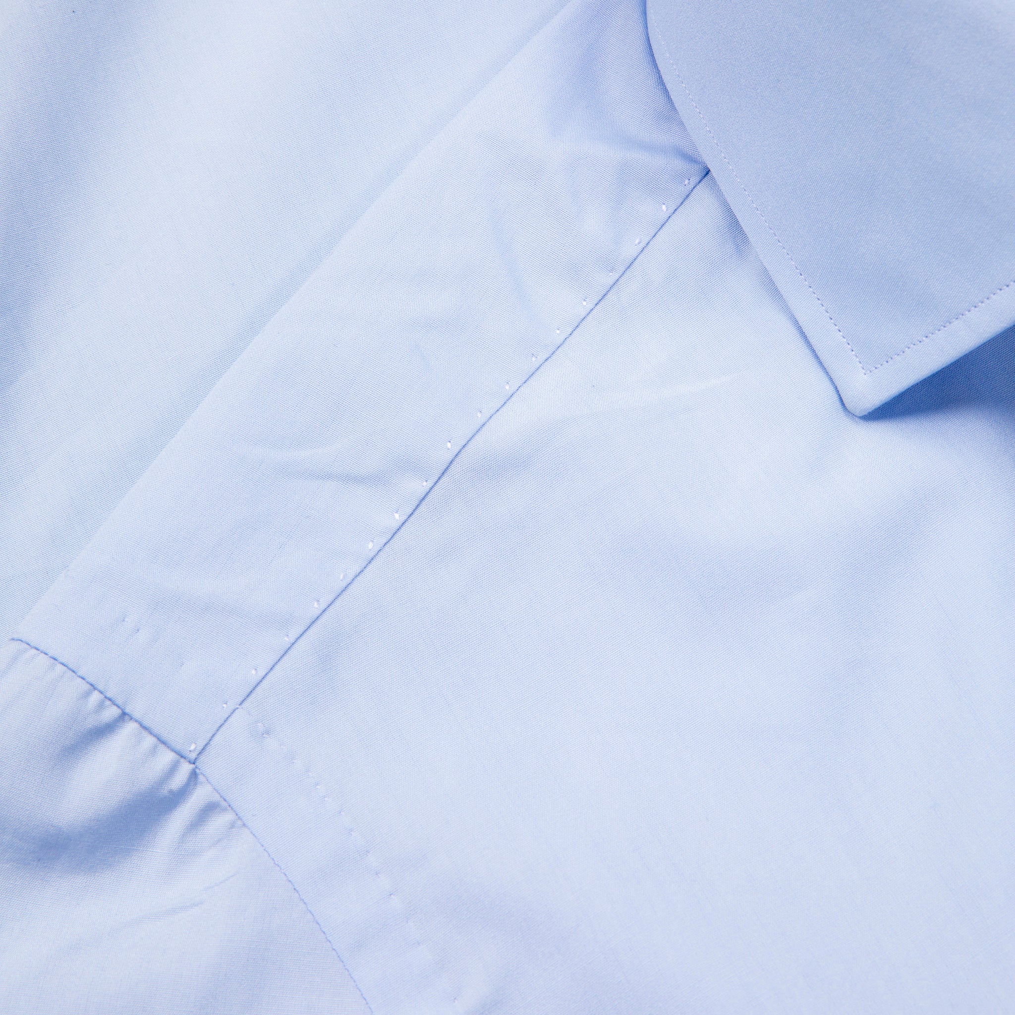 Finamore 'Traveller' Shirt Milano Fit Collar Eduardo Alumo Blue Poplin