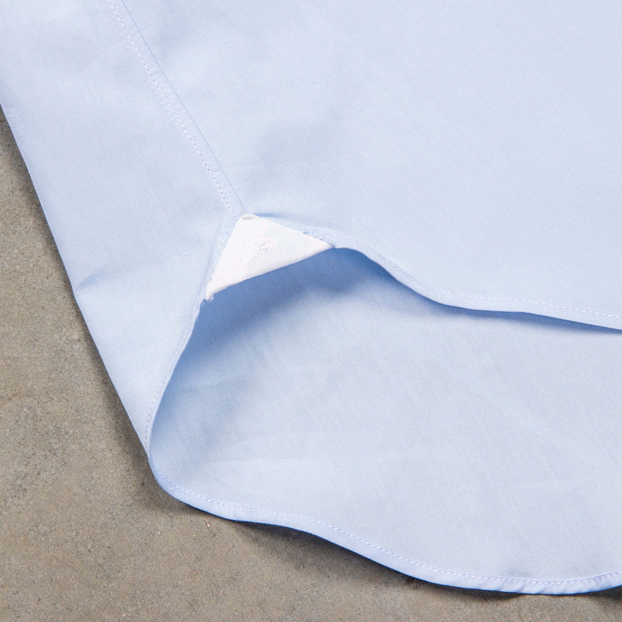 Finamore 'Traveller' Shirt Milano Fit Collar Eduardo Alumo Blue Poplin