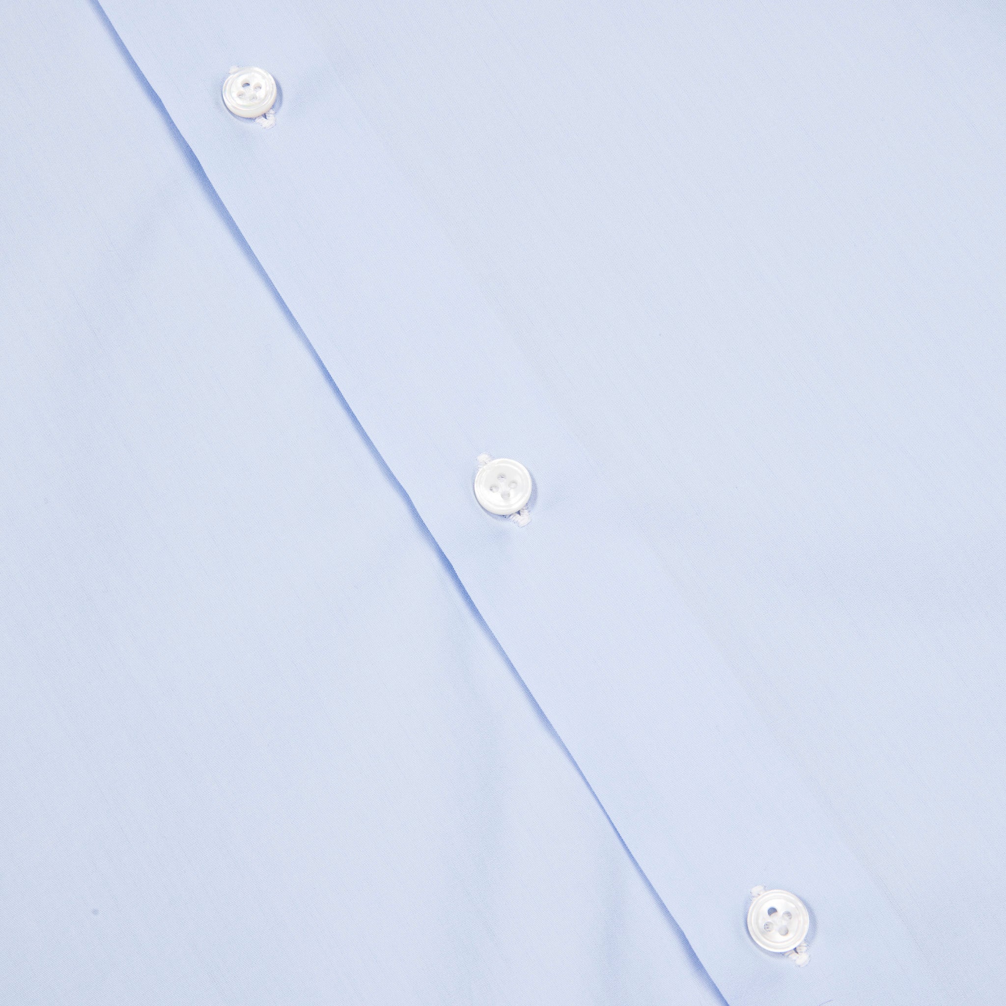 Finamore 'Traveller' Shirt Milano Fit Collar Eduardo Alumo Blue Poplin