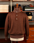 Olde Homesteader Extra Cotton Fleece Stand Collar Brown Heather