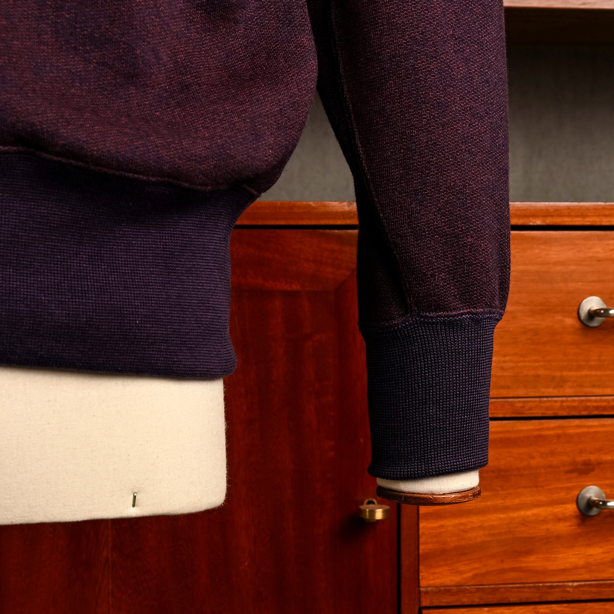 Olde Homesteader Extra Cotton Fleece Stand Collar Navy Heather