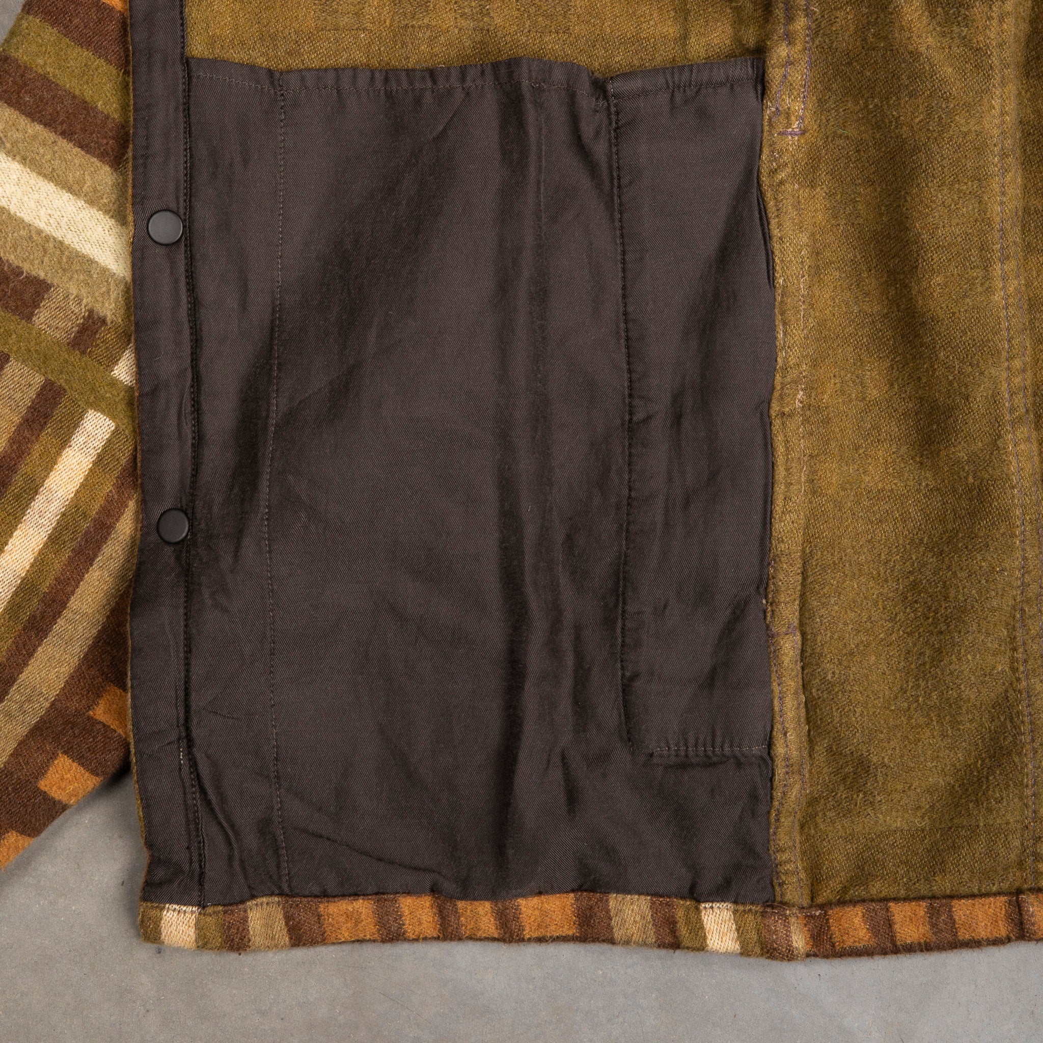 RRL Nelson Overshirt Jacquard Plaid Brown