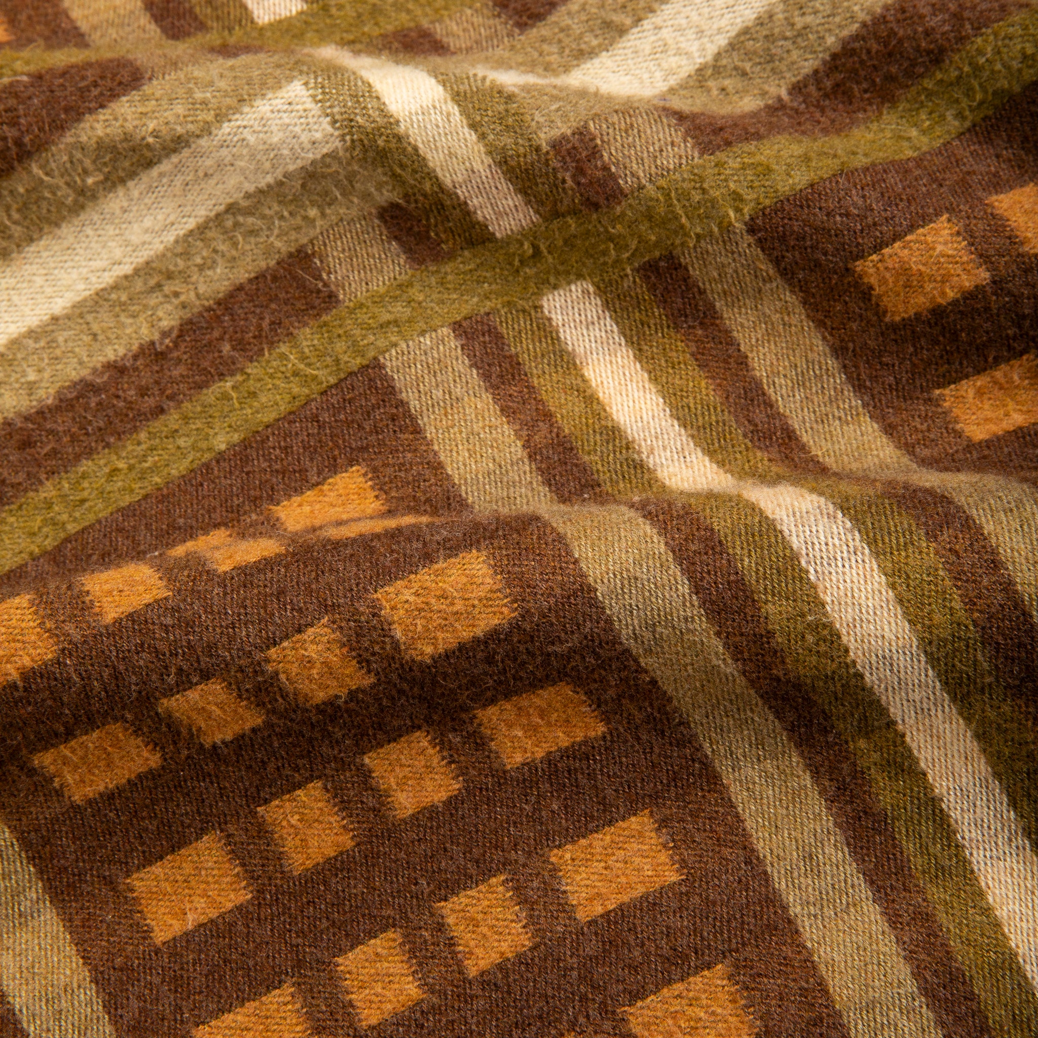 RRL Nelson Overshirt Jacquard Plaid Brown