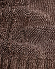 Olde H & Daughter Silk-Linen Cable Knit Espresso