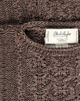Olde H & Daughter Silk-Linen Cable Knit Espresso