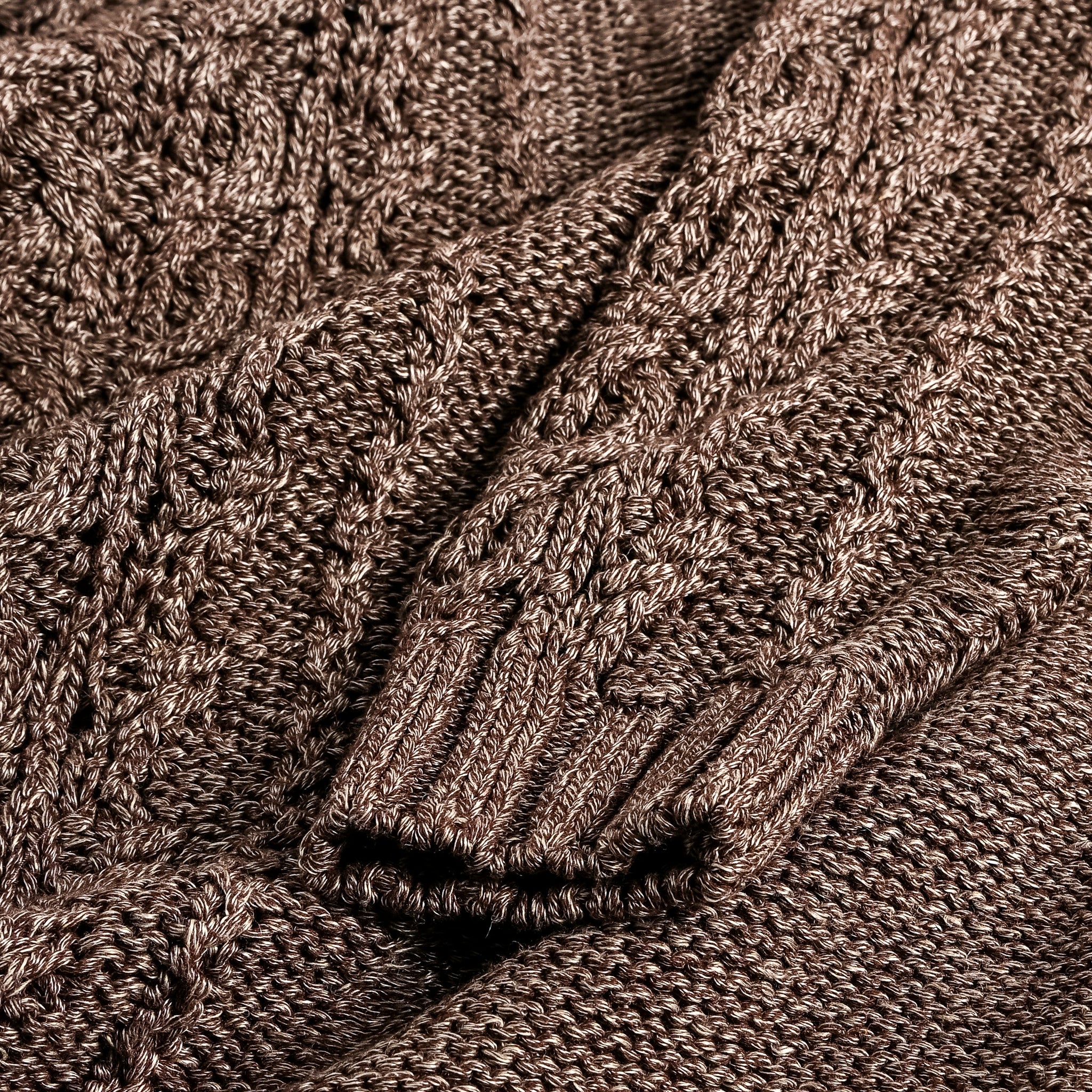Olde H & Daughter Silk-Linen Cable Knit Espresso – Frans Boone Store
