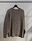 Olde H & Daughter Silk-Linen Cable Knit Espresso