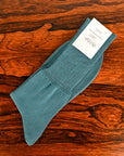Olde H & Daughter Cotton Plain Socks Teal