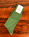 Olde H & Daughter Cotton Plain Socks Moss