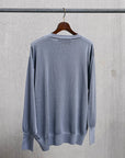 Olde H & Daughter Silk Plain Stitch Crew Neck Sweater Blue Stone