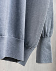 Olde H & Daughter Silk Plain Stitch Crew Neck Sweater Blue Stone