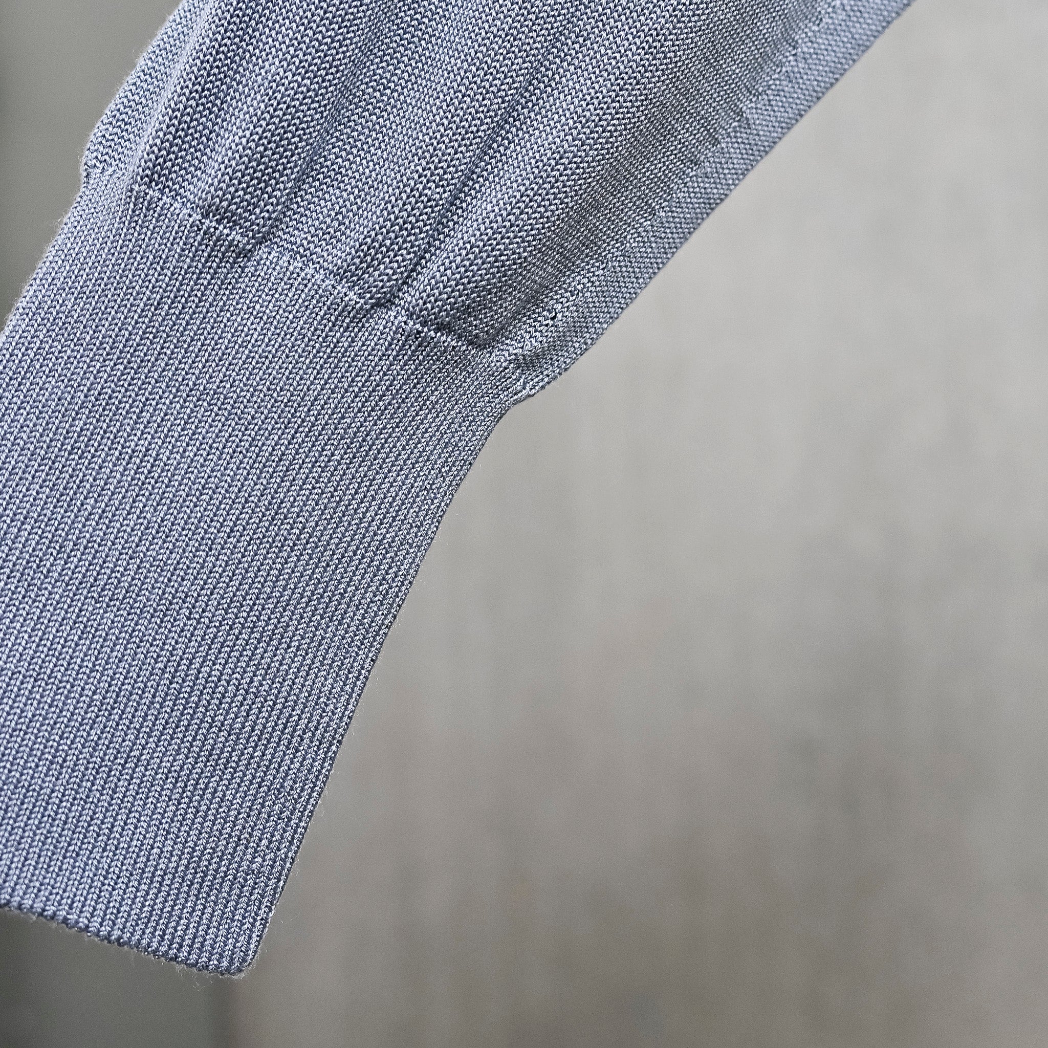 Olde H &amp; Daughter Silk Plain Stitch Crew Neck Sweater Blue Stone