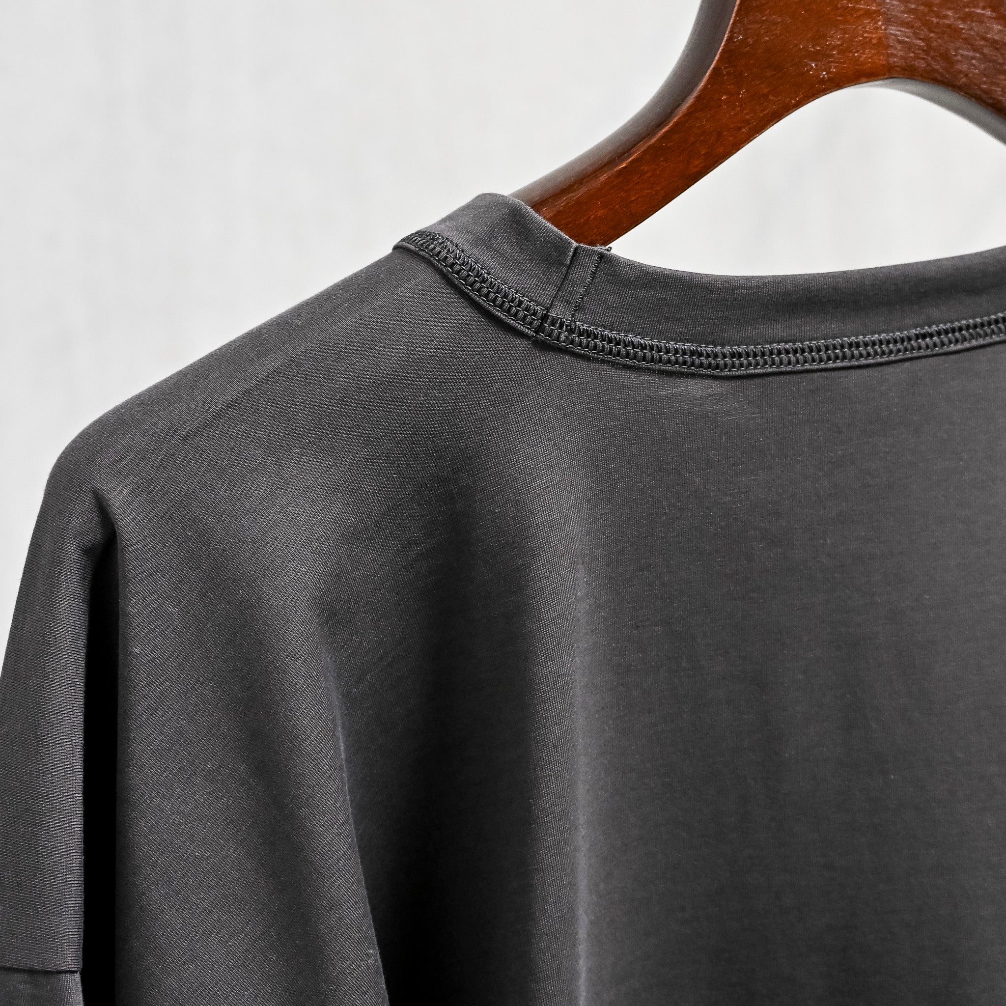 Olde H &amp; Daughter Suvin Cotton Plain Stitch Crew Neck L/S Ink Black