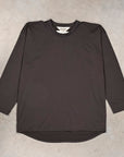 Olde H & Daughter Suvin Cotton Plain Stitch Crew Neck L/S Ink Black