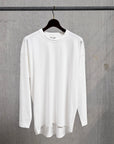 Olde H & Daughter Suvin Cotton Plain Stitch Crew Neck L/S Off White