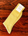 Olde H & Daughter Ribbed Silk Socks Citron
