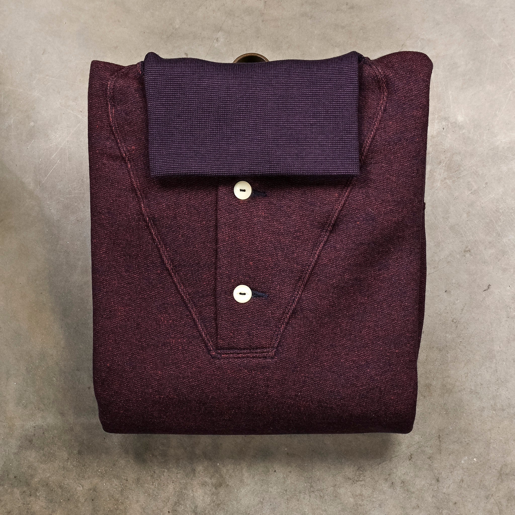 Olde steader Stand Collarエクストラコットン44 Olde Homesteader Extra Cotton Fleece Stand Collar Navy Heather