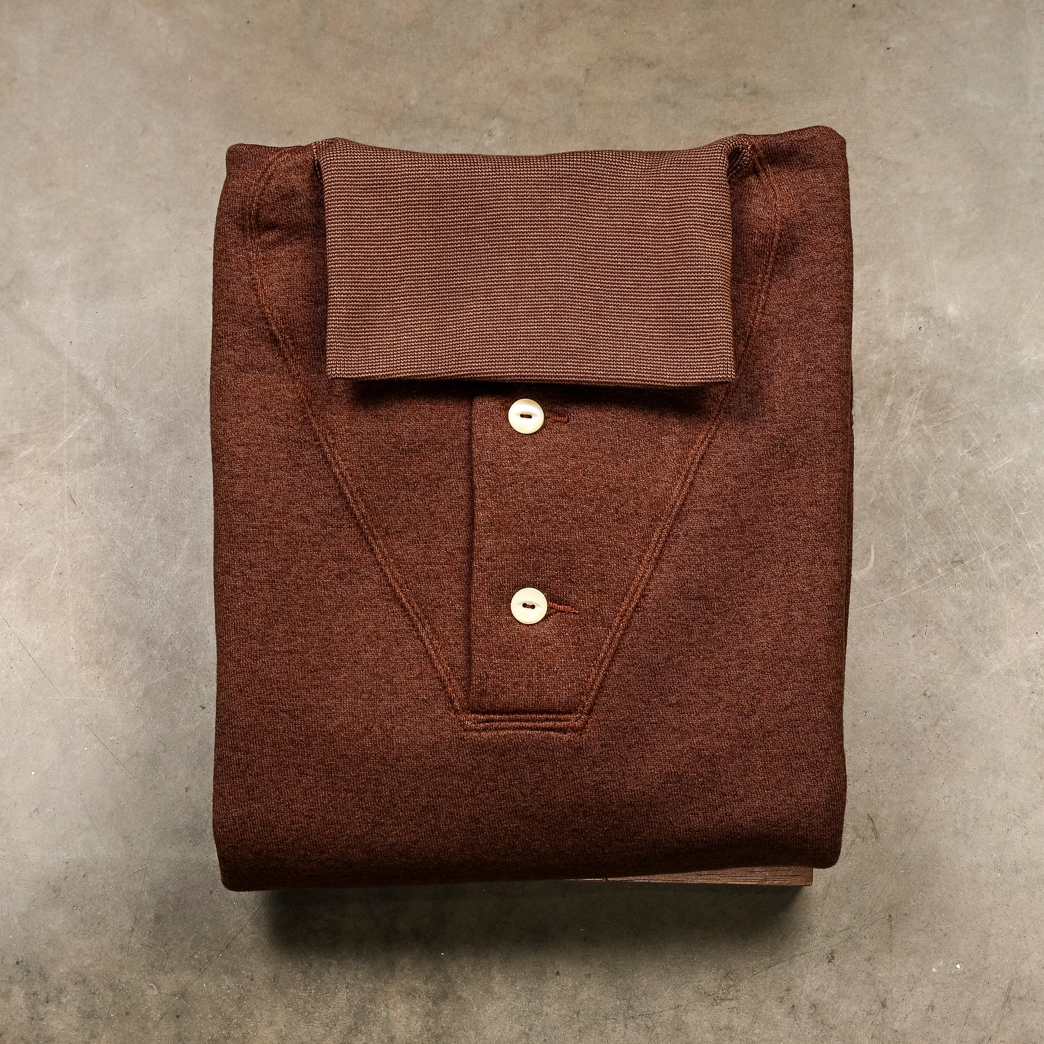 Olde Homesteader Extra Cotton Fleece Stand Collar Brown Heather