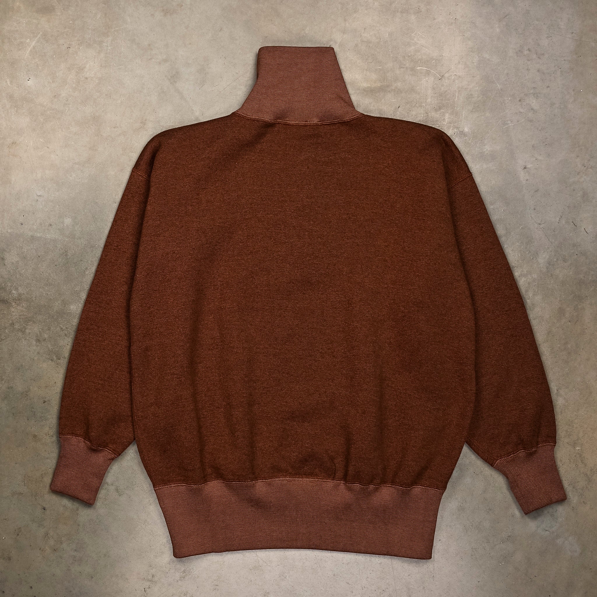 Olde Homesteader Extra Cotton Fleece Stand Collar Brown Heather