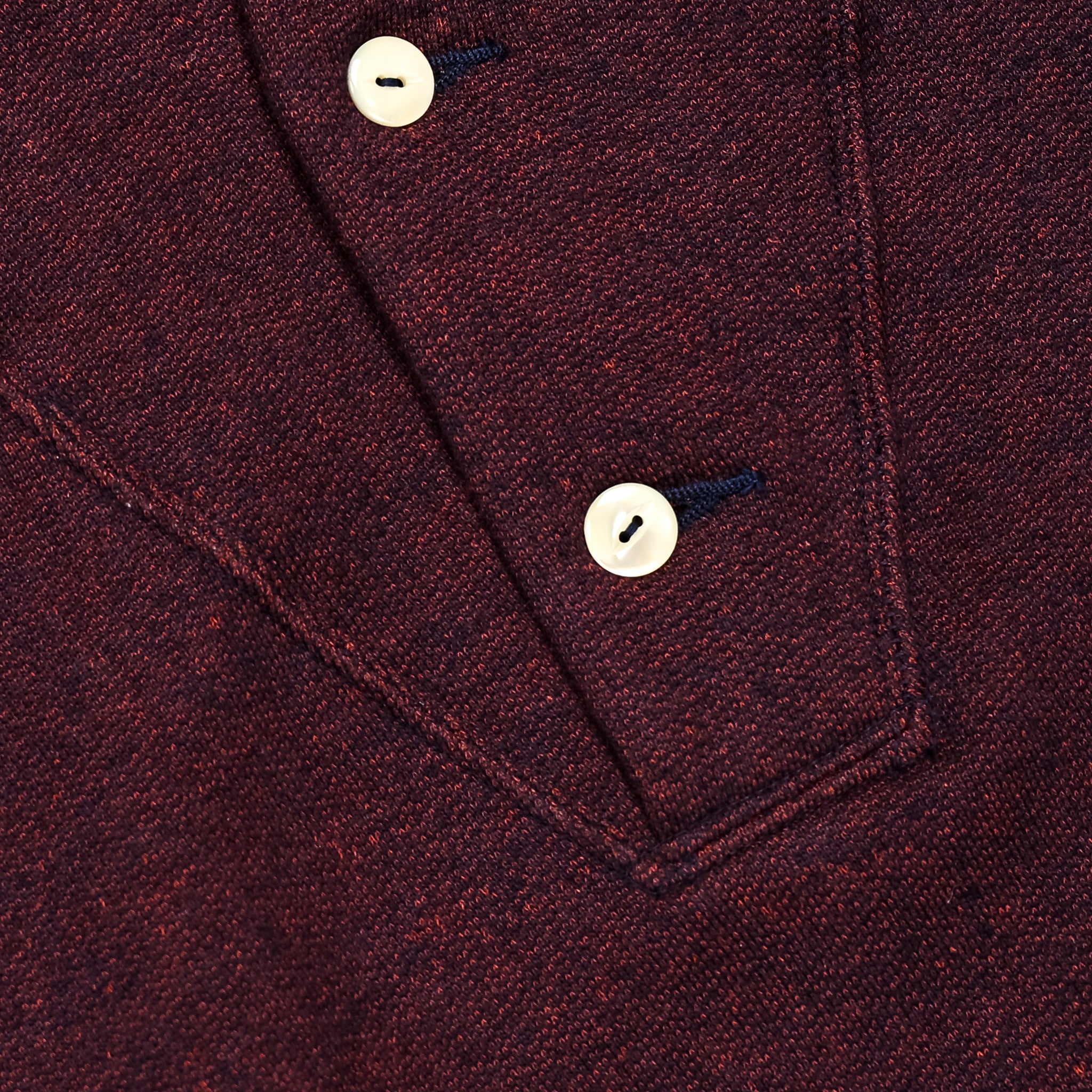 Olde Homesteader Extra Cotton Fleece Stand Collar Navy Heather