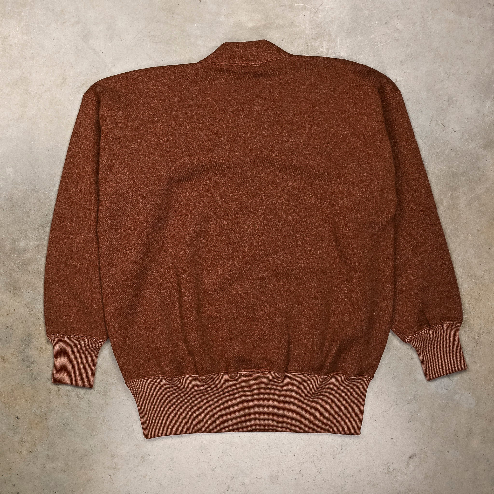 Olde Homesteader Extra Cotton Fleece Y-Neck Brown Heather