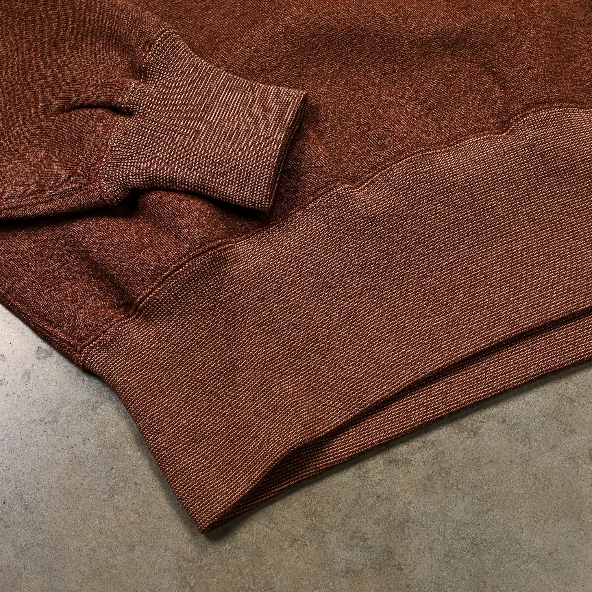 Olde Homesteader Extra Cotton Fleece Stand Collar Brown Heather