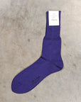 Olde H & Daughter Cotton Plain Socks Blueberry