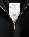 Olde H & Daughter Wool Track Half Zip Black