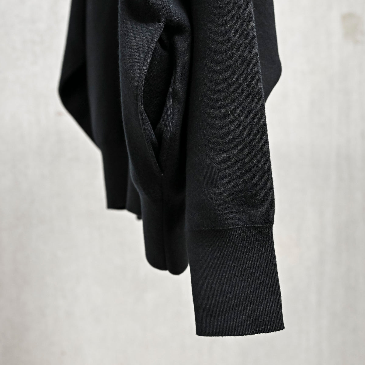 Olde H &amp; Daughter Wool Track Half Zip Black