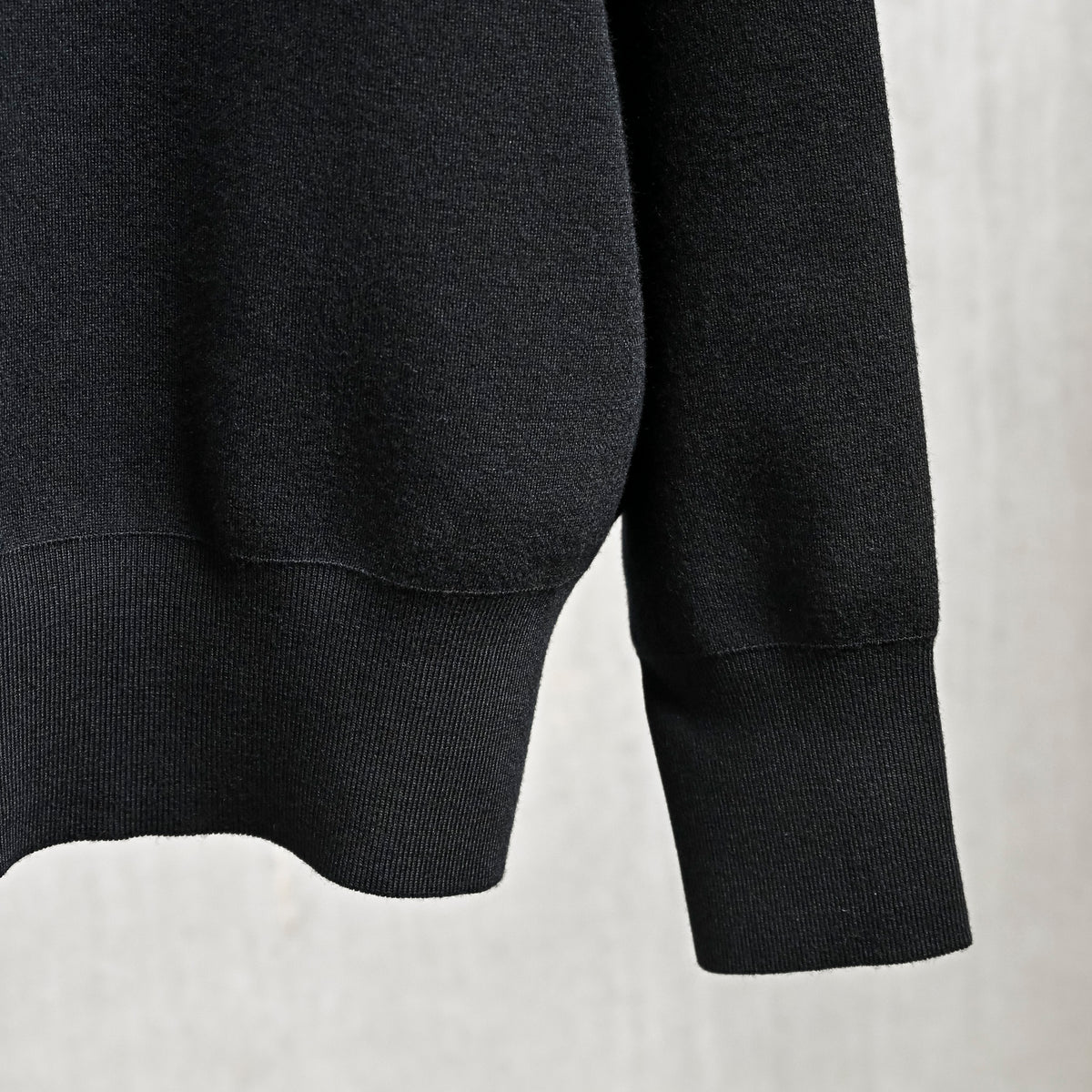 Olde H &amp; Daughter Wool Track Half Zip Black