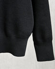 Olde H & Daughter Wool Track Half Zip Black