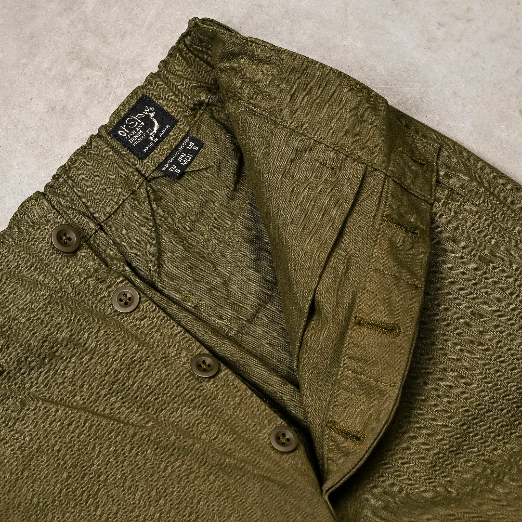 Orslow Wide Fit French Work Pants Army Green – Frans Boone Store