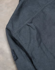 Stone Island Ghost Cotton Linen Canvas Overshirt Slate Blue