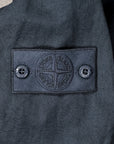 Stone Island Ghost Cotton Linen Canvas Overshirt Slate Blue