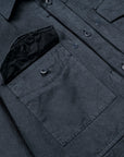 Stone Island Ghost Cotton Linen Canvas Overshirt Slate Blue