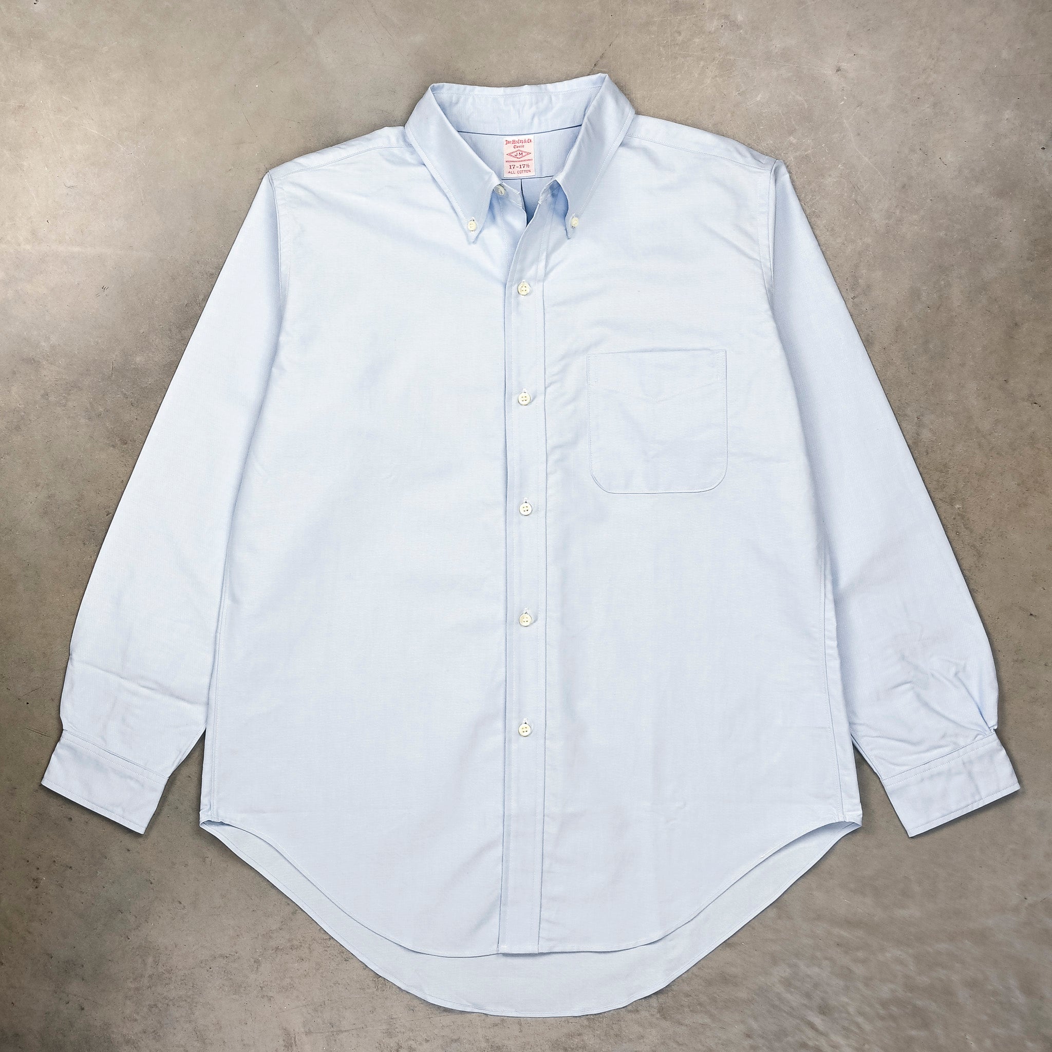 The Real McCoy's Joe McCoy Button Down Oxford Shirt Light Blue
