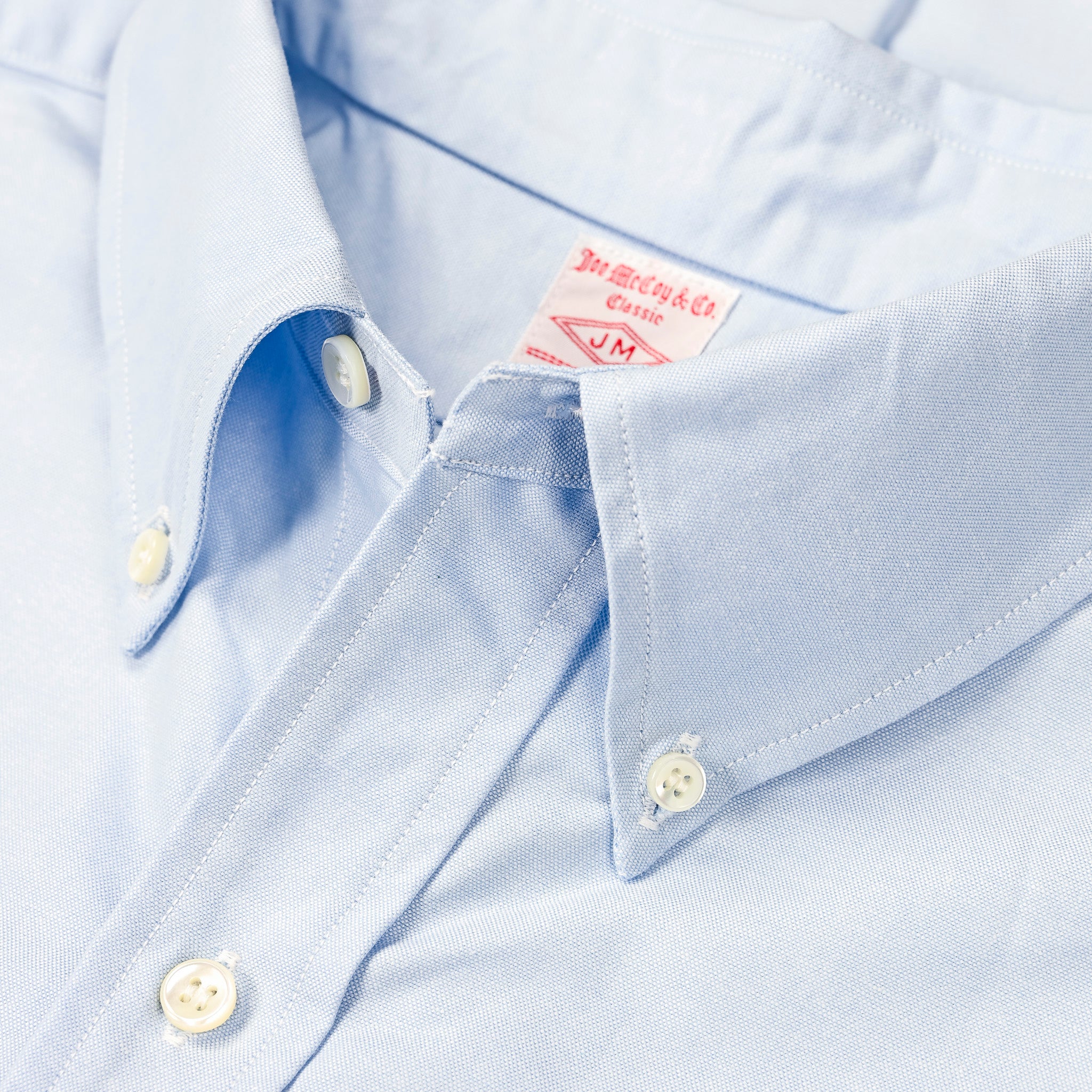 The Real McCoy's Joe McCoy Button Down Oxford Shirt Light Blue