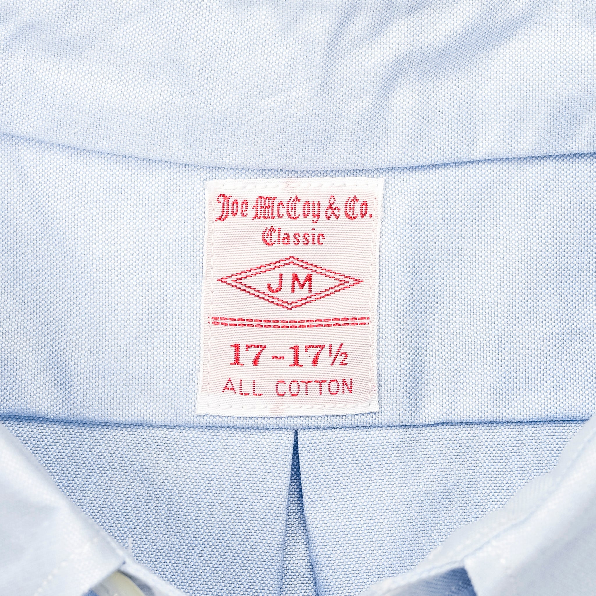 The Real McCoy's Joe McCoy Button Down Oxford Shirt Light Blue