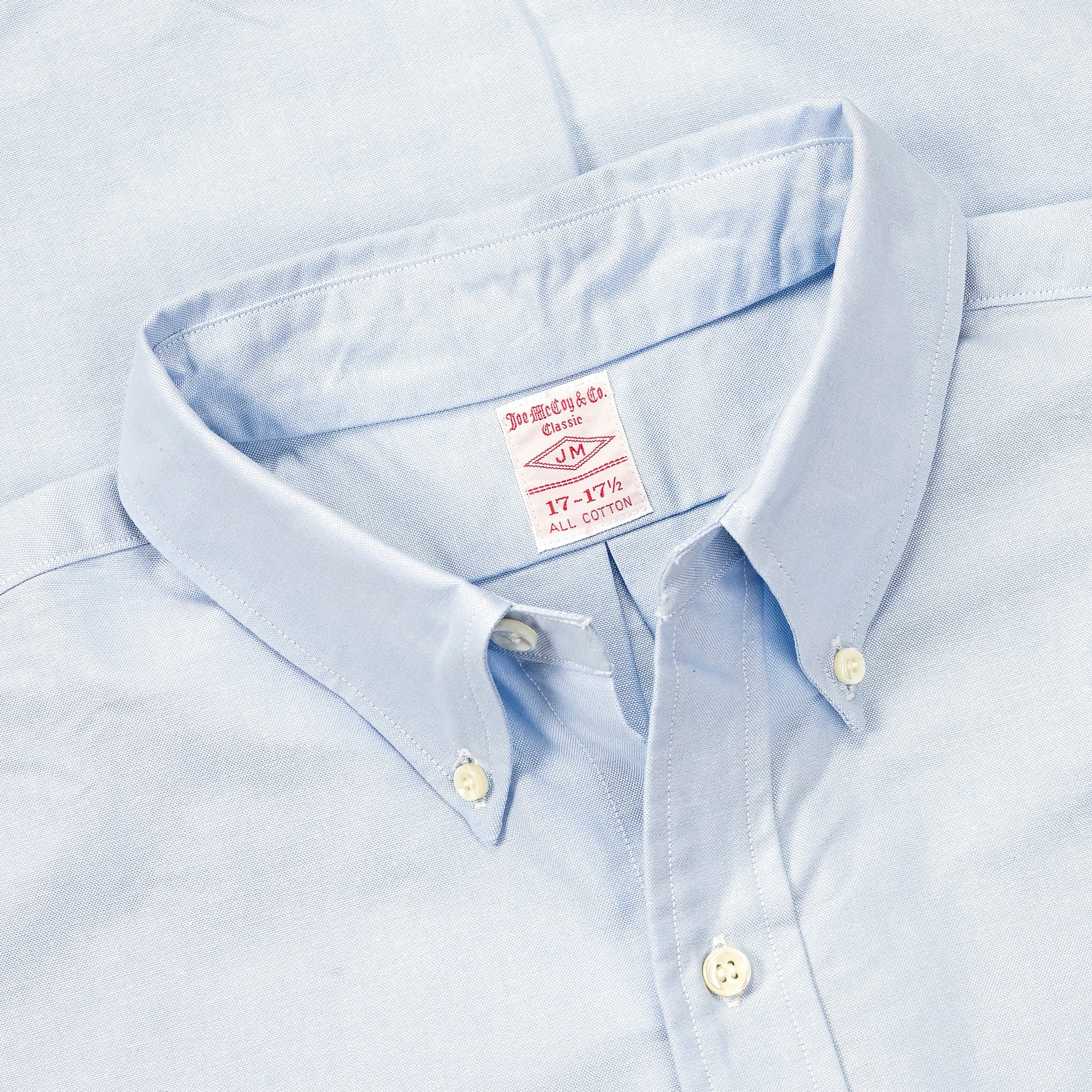 The Real McCoy's Joe McCoy Button Down Oxford Shirt Light Blue