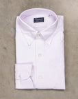 Finamore Gaeta Shirt Lucio Collar Oxford Lilac Stripe