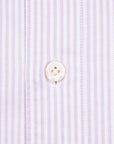 Finamore Gaeta Shirt Lucio Collar Oxford Lilac Stripe
