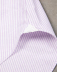 Finamore Gaeta Shirt Lucio Collar Oxford Lilac Stripe