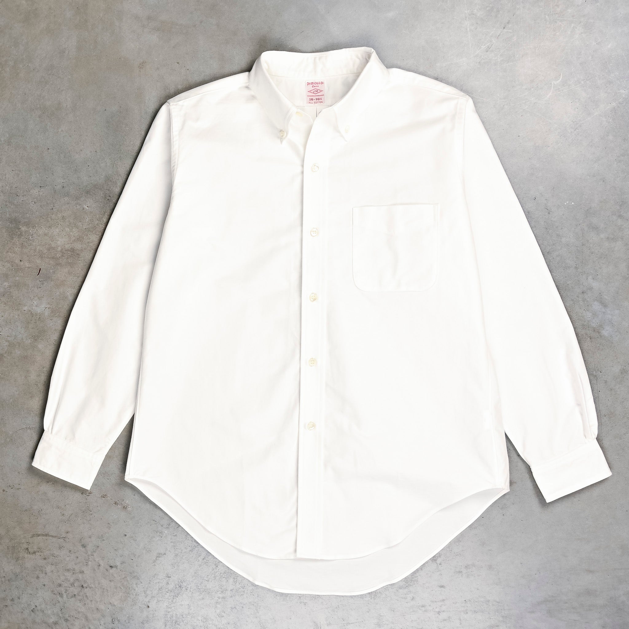 The Real McCoy's Joe McCoy Button Down Oxford Shirt White