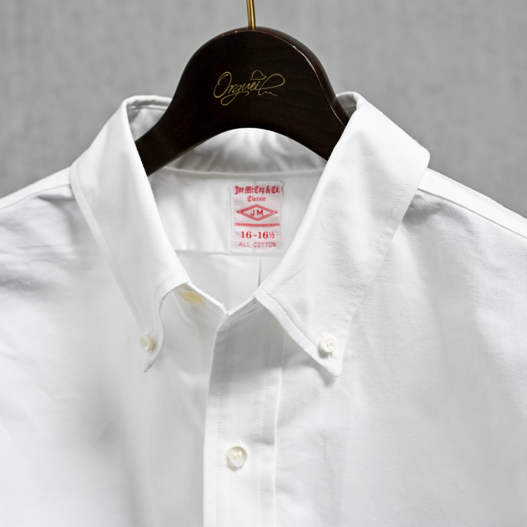 The Real McCoy's Joe McCoy Button Down Oxford Shirt White